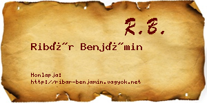 Ribár Benjámin névjegykártya