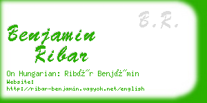 benjamin ribar business card